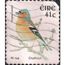 EIRE, BIRDS, Chaffinch (adhesive), white 2002, 41c, #3