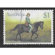 AUS 1986 $1.00 'HORSES' FINE USED (EBID67-944)