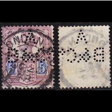 ENGLAND GREAT BRITAIN [1887] MiNr 0093 ( O/used ) [04] Firmenlochung perfin
