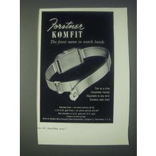1947 Forstner Komfit Watch Band Ad - The Finest Name