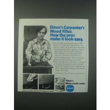 1979 Borden Elmer's Carpenter's Wood Filler Ad - Pros Make It Look Easy