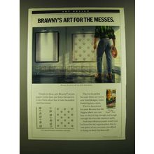 1990 Brawny Prints Paper Towels Ad - Brawny's Art for the Messes