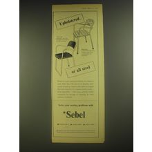 1958 Sebel Nest-a-bye chairs Ad - Upholstered.. Or all steel