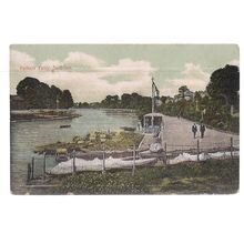 PARKERS FERRY, SURBITON, KINGSTON, Surrey. used antique postcard 1907 pm =