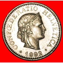 LIBERTY (1879-2021):SWITZERLAND★10 RAPPEN 1992B★LOW START★NO RESERVE!