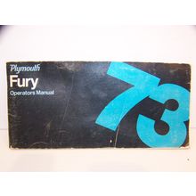 1973 PLYMOUTH FURY OPERATORS MANUAL OEM