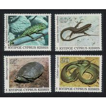Cyprus Turtle Lizard Snake Reptiles 4v 1992 MNH SG#822-825
