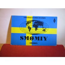 used QSL card LARS HAMBURG, SWEDEN dated 1989 =