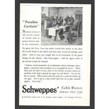 Schweppes Table Water (standard wartime product) :- Original Vintage 1946 Advert