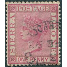 Sierra Leone 1885 1d rose-carmine SG28a used