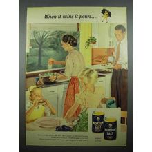 1953 Morton's Salt Ad - When it Rains It Pours