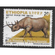 ETH 2005 20c 'BLACK RHINOCEROS' FINE USED (EBID70-361)