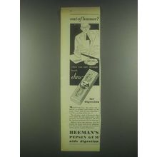 1931 Beeman's Pepsin Gum Ad - Out of Humor?