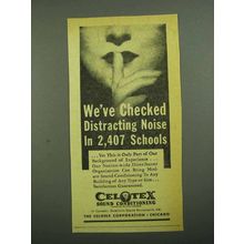 1942 Celotex Sound-Conditioning Ad - Noise in Schools