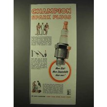 1942 Champion Spark Plugs Ad