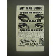 1944 Murine For Your Eyes Ad - Buy War bonds