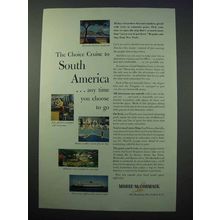 1953 Moore-McCormack Lines Cruise Ad - South America