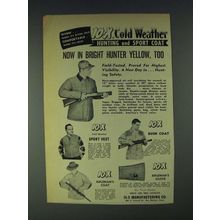1958 10-X Ad - Hunting and Sport Coat, Sport Vest, Rifleman's Coat, Bush Coat