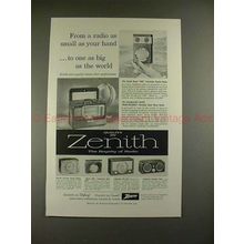 1957 Zenith Royal 500, 800, Trans Oceanic, Radio Ad!