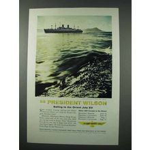 1961 American President Cruise Ad - SS President Wilson