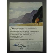 1966 United Airlines Ad - Back From Hawaii with Tans