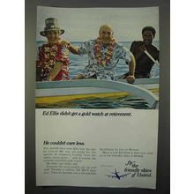 1966 United Airlines Ad, Ed Ellis Didn't Get Gold Watch