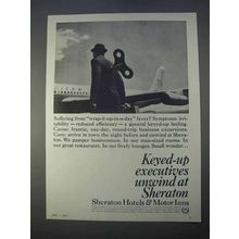 1966 Sheraton Hotels Ad - Keyed-up Executives Unwind