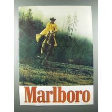1970 Marlboro Cigarette Ad - Marlboro Man, Cowboy