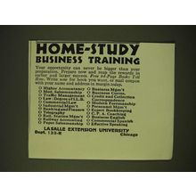 1933 LaSalle Extension University Ad - Home-study business training