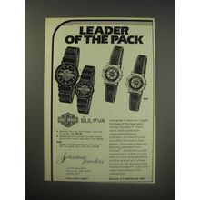 1990 Bulova Harley-Davidson Watches Ad - Leader of the pack