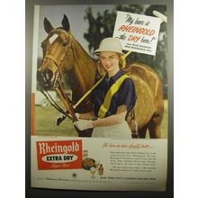 1951 Rheingold Beer Ad - Elise Gammon - Polo
