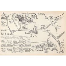 Pilgrims Guide To Selborne Society Hampshire Old Map Postcard