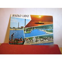multiview, LIDO DI JESOLO, ITALY used vintage postcard =