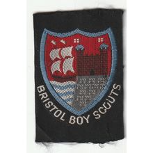 Scout Badge UK Pre 1967 - Bristol Boy Scouts - Ribbon (BY229)