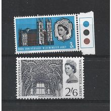GB.900th Anniversary of Westminster Abbey set of 2.Mounted Mint.Jul25c