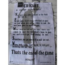 Cricket by Ulster Weavers 7492 Tea Towel Irish Linen Wall Hanging Ireland no bat