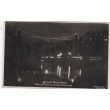ED 355 BRISTOL FRENCH WEEK.CLIFTON SUSPENSION BRIDGE ILLUMINATED . RP POSTCARD