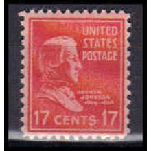 822 17c Andrew Johnson Fine MNH B0994
