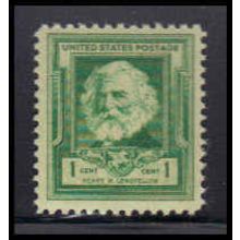 864 1c Henry Longfellow Fine MNH KA2478