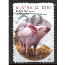 AUSTRALIA: 2021, 50 YEARS OF THE R.S.P.C.A, 'C', USED S/A STAMP. 166/7