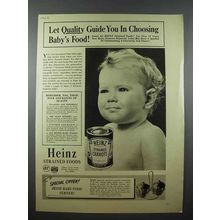 1941 Heinz Strained Carrots Baby Food Ad - Quality