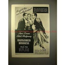 1941 Unfinished Business Movie Ad - Irene Dunne, Foster
