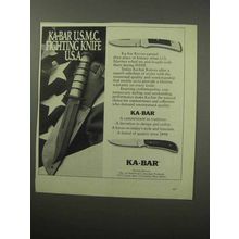 1987 Ka-Bar Knives Ad - U.S.M.C. Fighting Knife