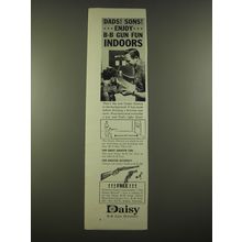 1962 Daisy Range Ad - Dads! Sons! Enjoy BB Gun Fun indoors
