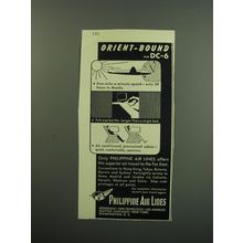 1949 Philippine Air Lines Ad - Orient-Bound via DC-6