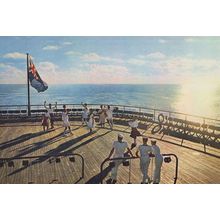 SS Oriana Ship Liner Vintage Highland Dancing Rare Postcard