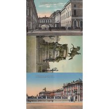St Petersburg Russia Antique Architecture Statues 3x Postcard s