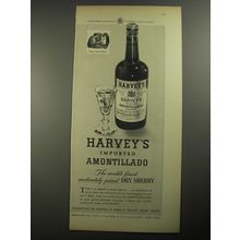 1956 Harvey's Amontillado Sherry Advertisement