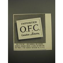 1956 O.F.C. Canadian Schenley Whisky Advertisement