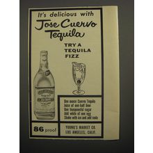 1956 Jose Cuervo Tequila Ad - It's delicious with Jose Cuervo Tequila
